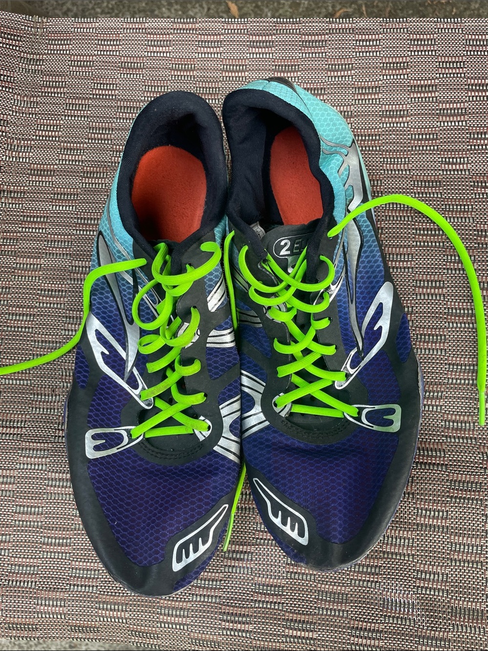 Brooks Men's Athletic Shoes in Blue with Neon Green Laces